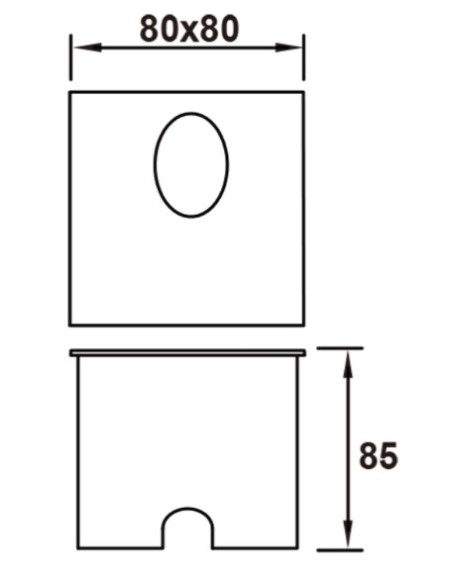 ASPEN * SEÑALIZADOR CUADRADO 3W 3000K BLANCO 2