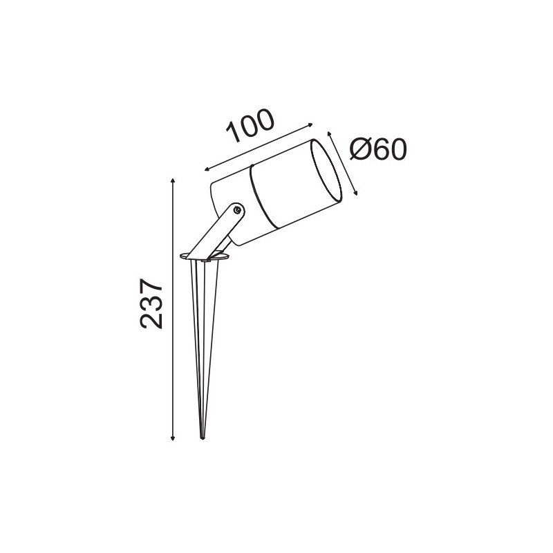 QUEBEC * PIQUETA EXTERIOR NEGRA IP65...