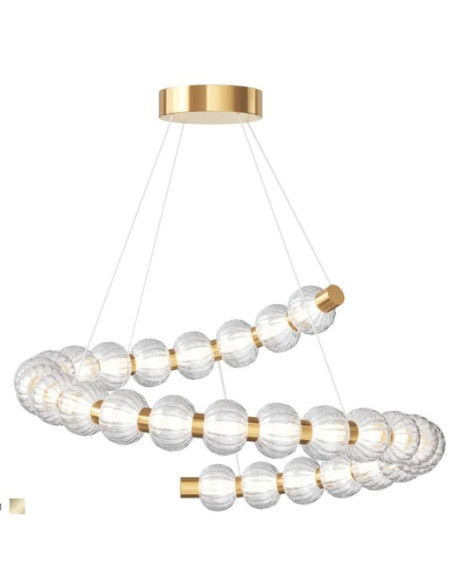 AMULETO LAMPARA COLGANTE CRISTAL 3000ºK 800X3410mm