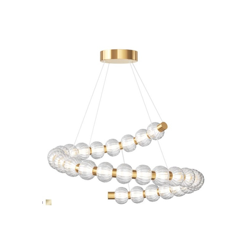 AMULETO LAMPARA COLGANTE CRISTAL 3000ºK 800X3410mm