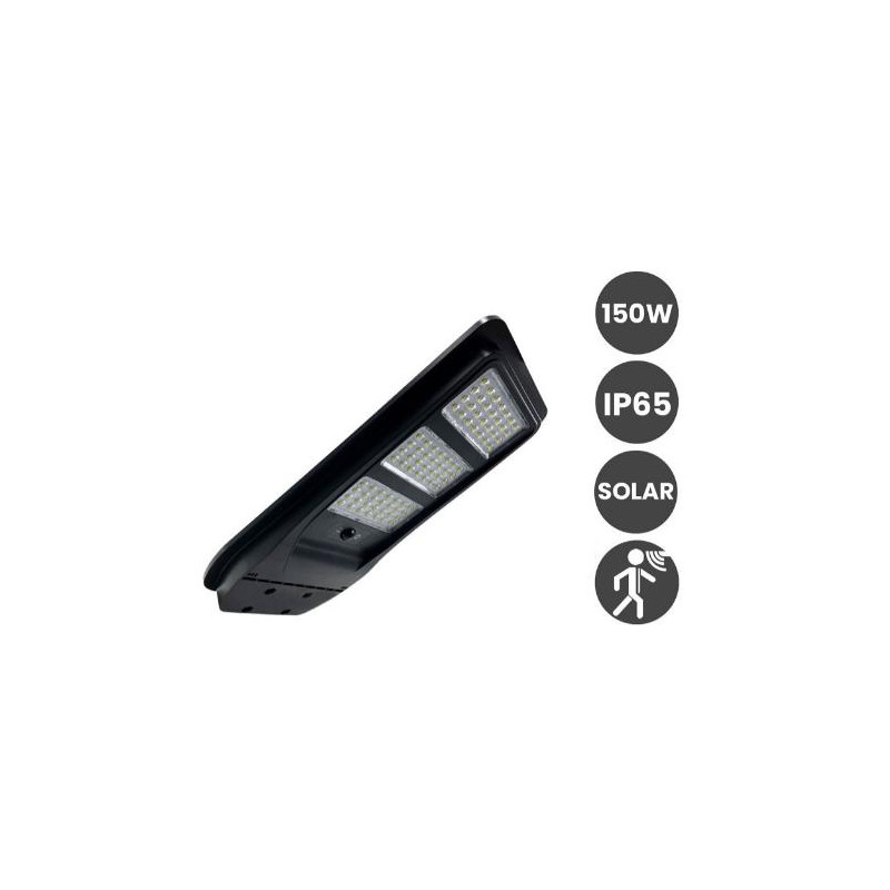 FAROLA LED SOLAR 150W IP65 SENSOR PIR 5700K