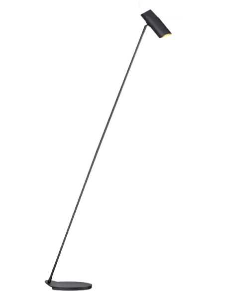 PIE DE SALON GU10 INCLINADO NEGRO 137X24 5X15CM