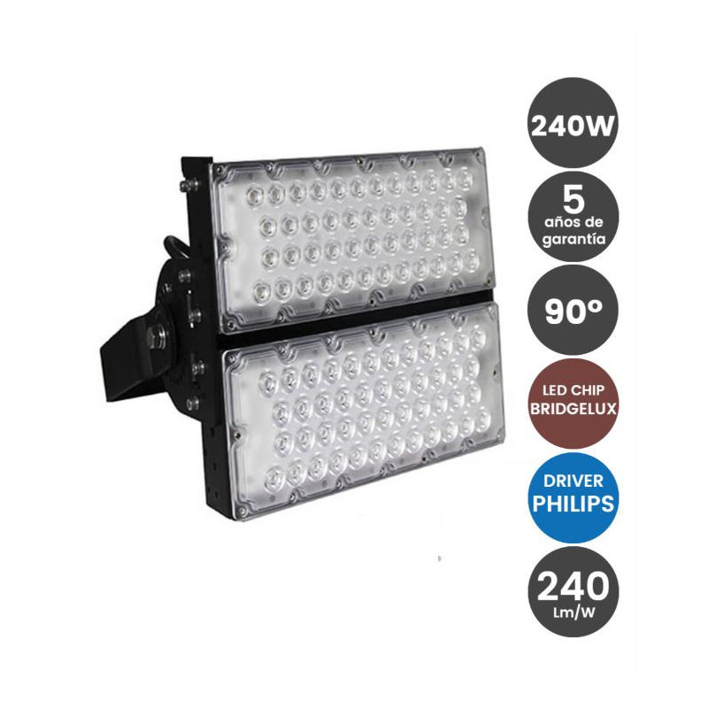 PROYECTOR 240W EXTERIOR NEGRO 38400lm