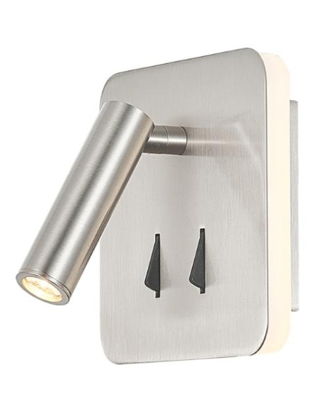 CAYMAN SQ* APLIQUE NIQUEL LECTOR LED 3W 6W 3000K