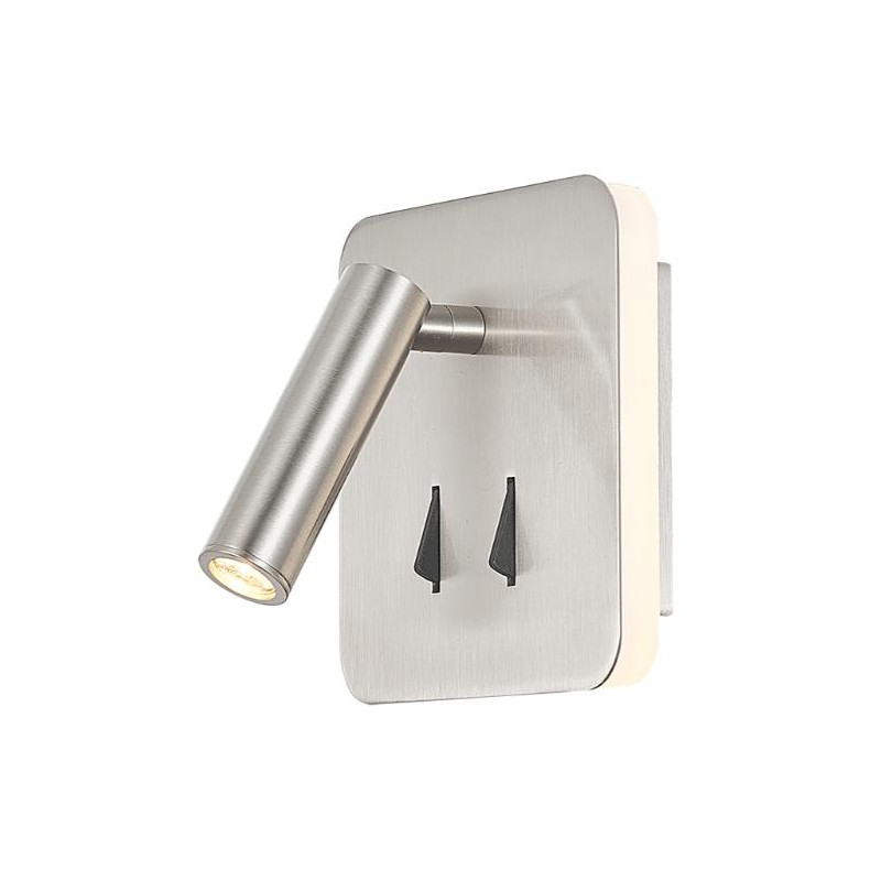 CAYMAN SQ* APLIQUE NIQUEL LECTOR LED 3W 6W 3000K