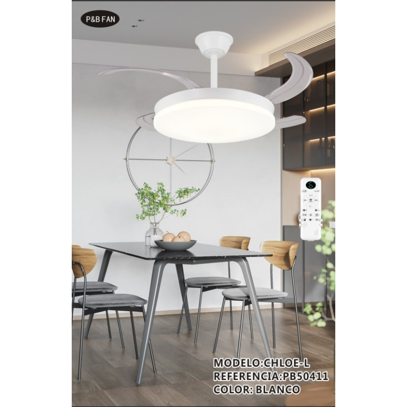 CHLOE L VENTILADOR 72W REG RECTRACTIL CCT BLANCO 