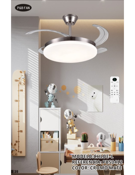 CHLOE L VENTILADOR 72W REG RECTRACTIL CCT CROMO  
