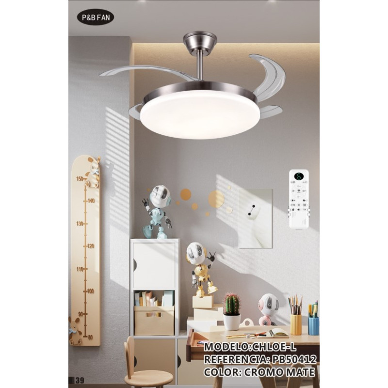 CHLOE L VENTILADOR 72W REG RECTRACTIL CCT CROMO  