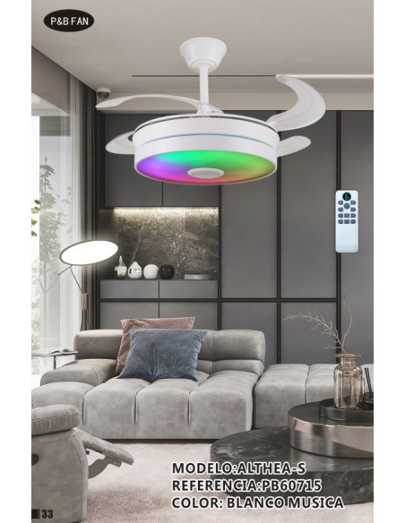 VENTILADOR DC ALTHEA S  RET 36 36W BLANCO 6 VEL  R