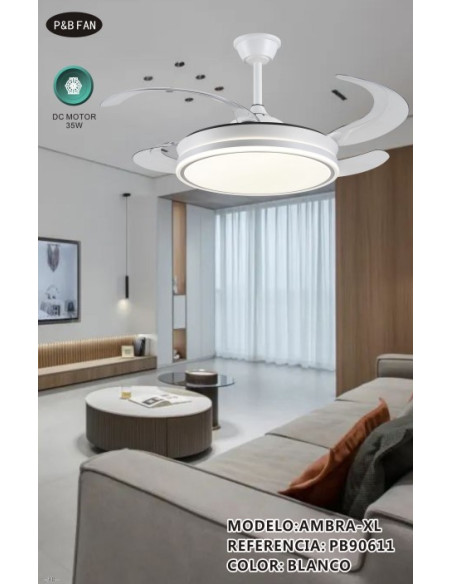 VENTILADOR DC AMBRA XL 45 45W BLANCO 6 VELC  CCT