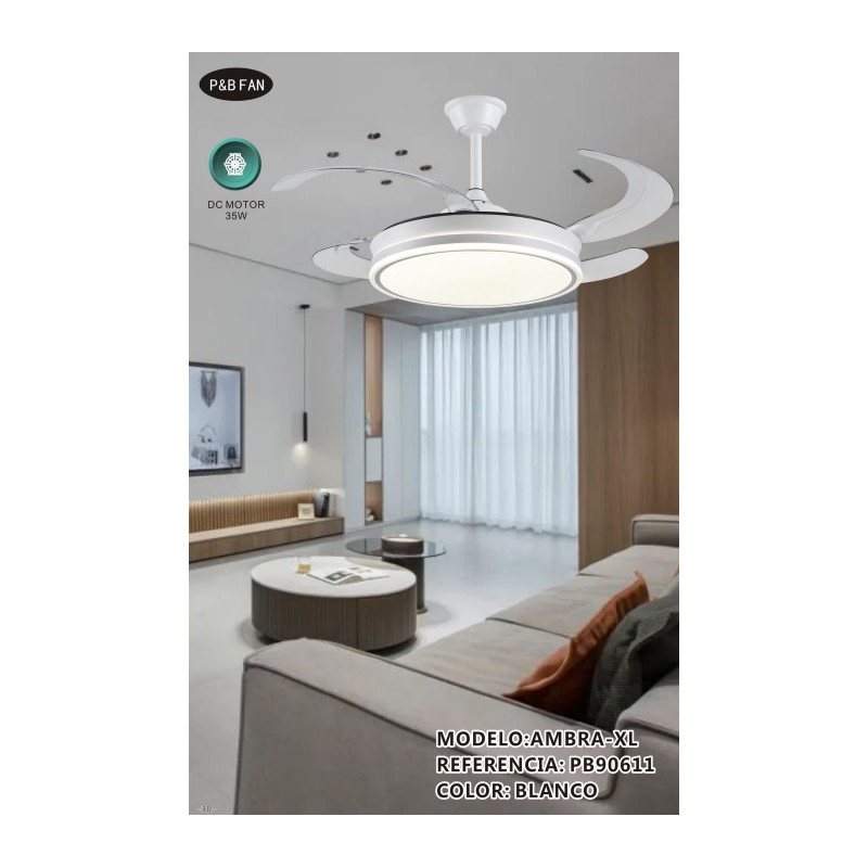VENTILADOR DC AMBRA XL 45 45W BLANCO 6 VELC  CCT