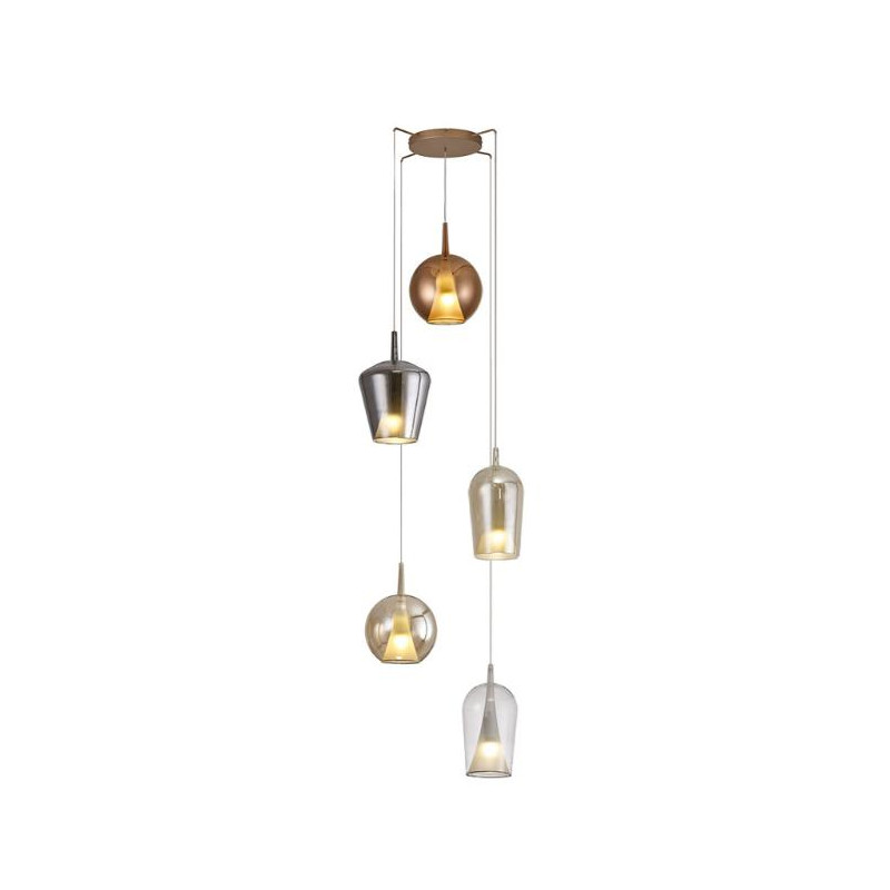 ELSA  COLGANTE 5 LUCES E27 MULTICOLOR
