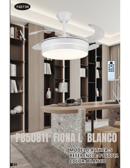 FIONA S VENTILADOR RETRACTIL 4 ASPAS BLANCO