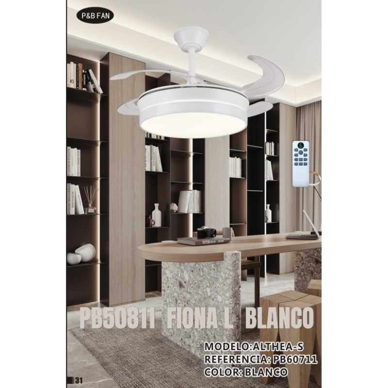 FIONA L VENTILADOR RETRACTIL 4 ASPAS BLANCO