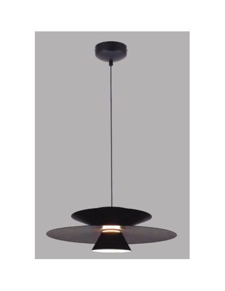 ESTRELLA  COLGANTE 12W REGULABLE NEGRO 3000ºK