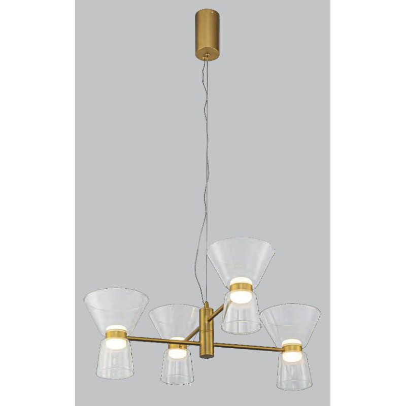 LAMPARA COLGANTE 24W ORO 3000ºK