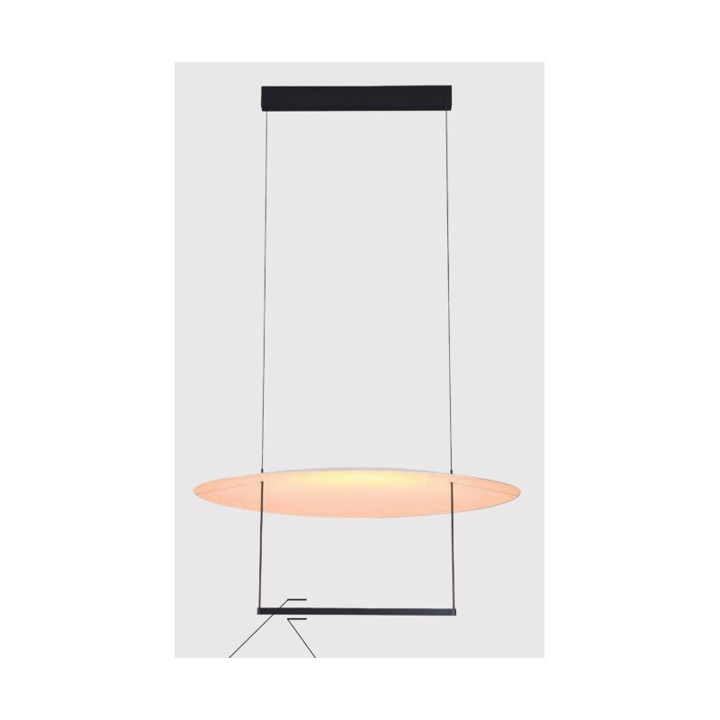 COLGANTE NEGRO 39W REGULABLE 3000ºK