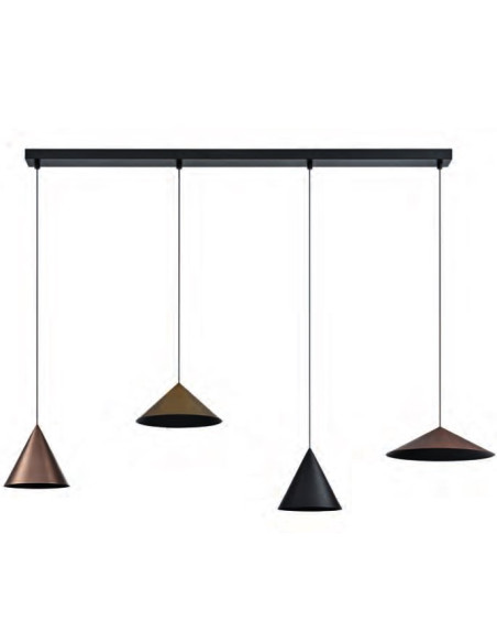 REGLETA LINEAL 4 LUCES 20W COLORES COMBINADOS