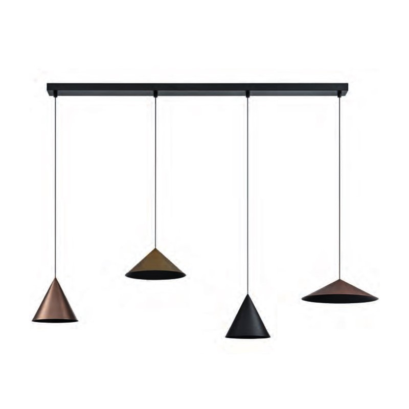 REGLETA LINEAL 4 LUCES 20W COLORES COMBINADOS