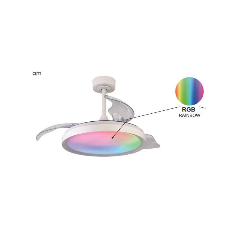 SIBERIA DC VENTILADOR  40W BLANCO RGB MOTOR 28W SIBERIA DC VENTILADOR  40W BLANCO RGB MOTOR 28W