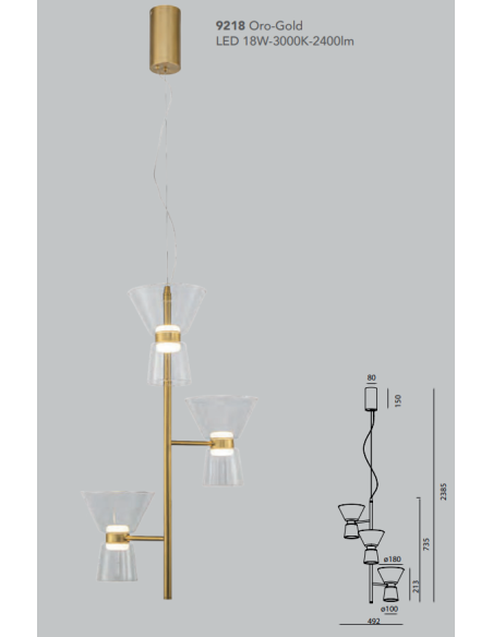 NEW YORK" LAMPARA COLGANTE...