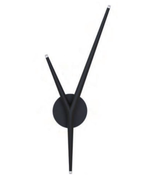 ARRECIFE  APLIQUE 5 5W NEGRO 3 LUCES 3000ºK