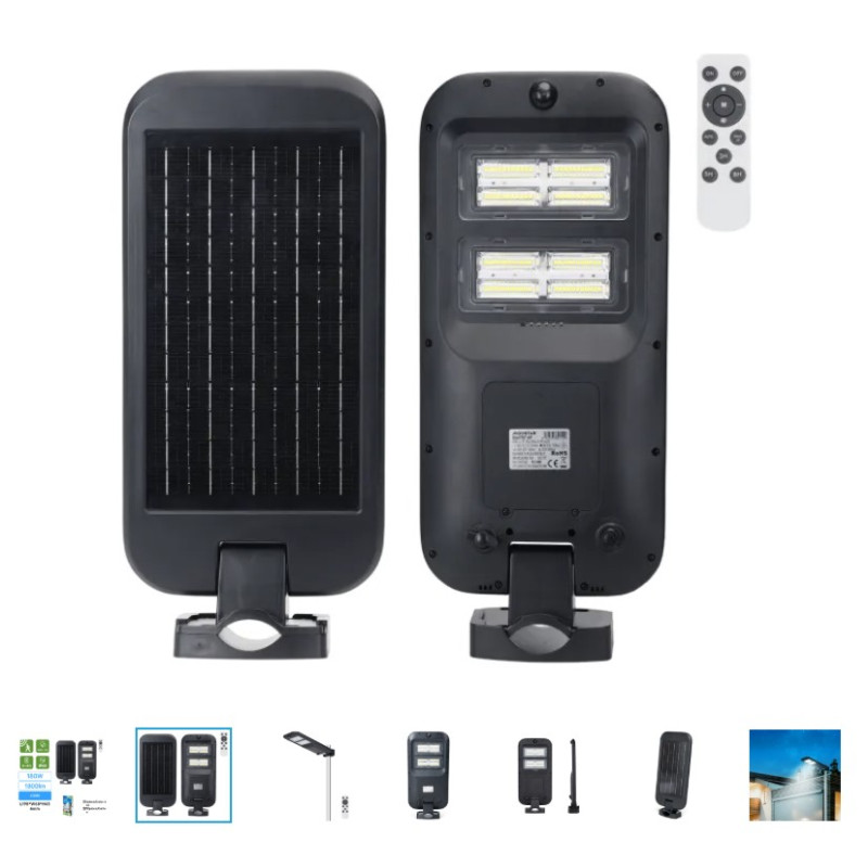 FAROLA SOLAR 180W NEGRA 6500ºK  IP65