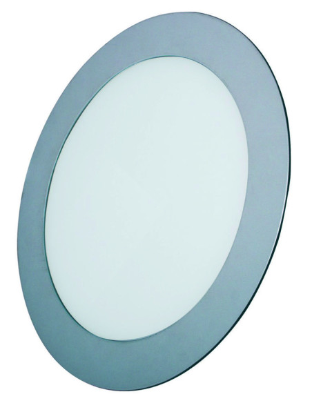PANEL 12W 6000º REDONDO PLATA