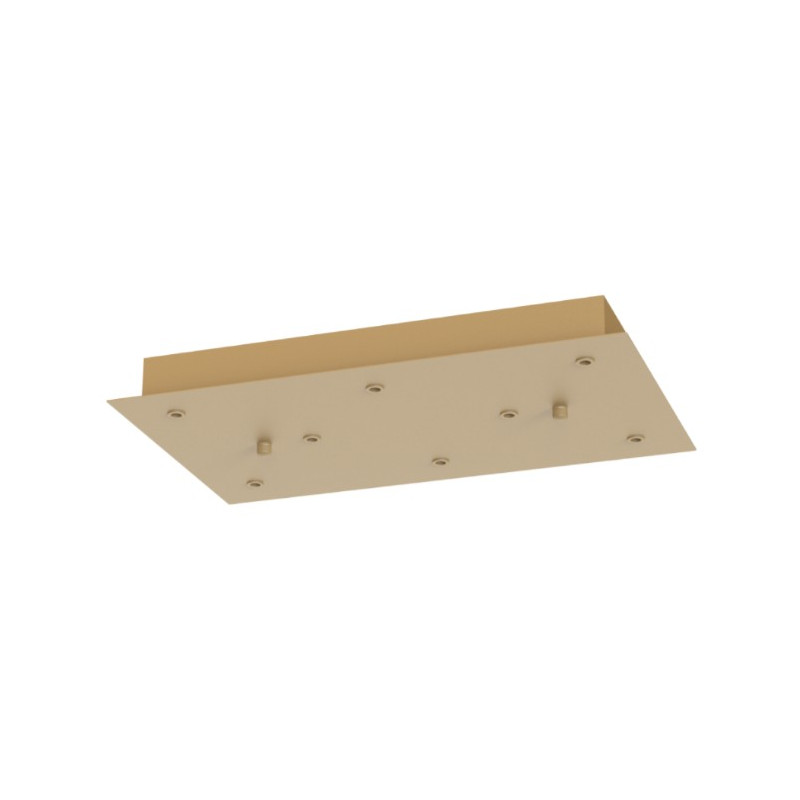 BASE BASE RECTANGULAR 8 LUCES SUPERFICIE ORO
