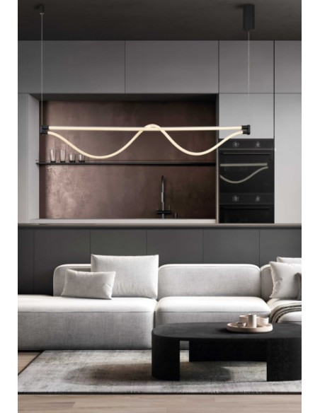 FUGAZ  LAMPARA LED 38W NEGRO ARENA  C3000