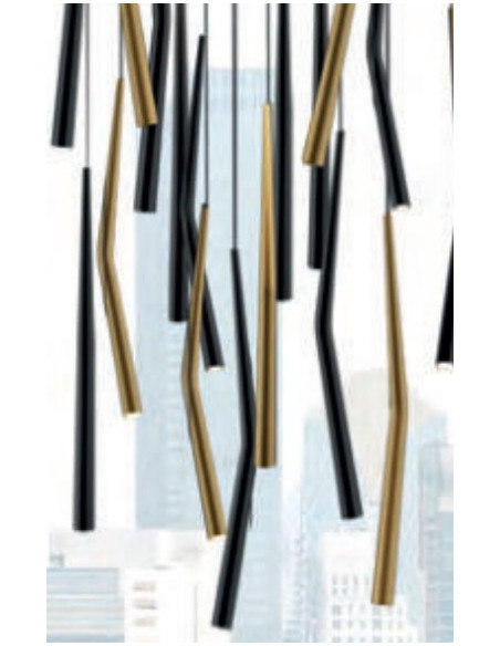 BOOMERAG  COLGANTE 4 7W  24V  NEGRO 3000ºK