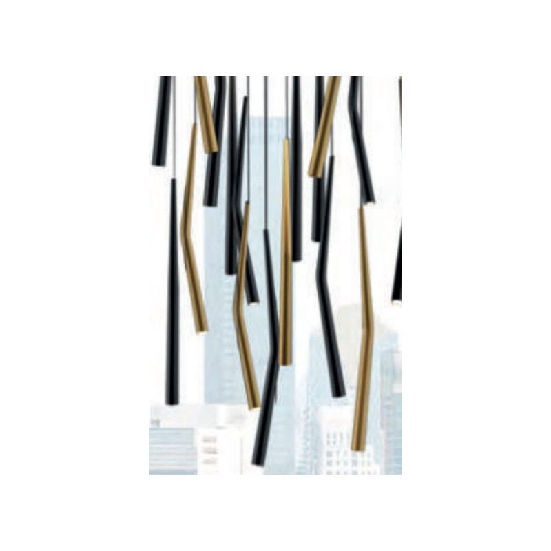 BOOMERAG  COLGANTE 4 7W  24V  NEGRO 3000ºK