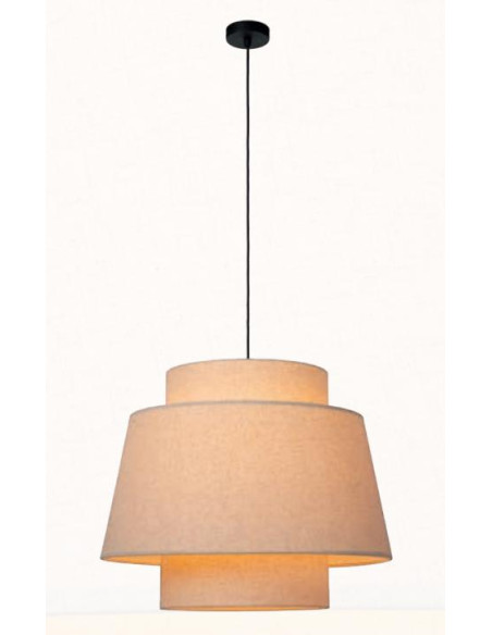 COLGANTE CREMA E27 CABLE NEGRO 