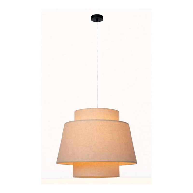 COLGANTE CREMA E27 CABLE NEGRO 