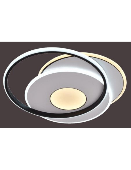 HANNOVER PLAFON 56W DECORADO NEGRO 30CM