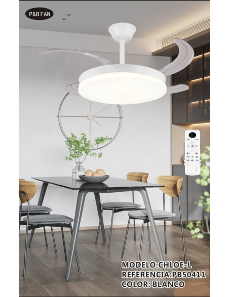 STELLA XL VENTILADOR 72W REG RECTRACTIL CCT BLANC 