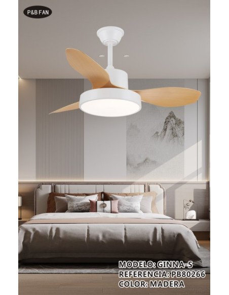 GINNA S VENTILADOR CCT 3 ASPAS DC BLANCO CON LUZ 