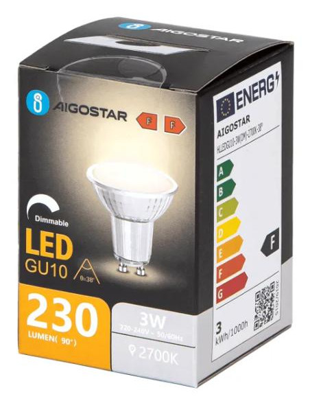 BOMBILLA LED 3W REGULABLE 2700ºK