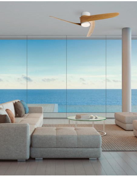 GROENLAND M PLAFON / VENTILADOR 24W BLANCO MADERA