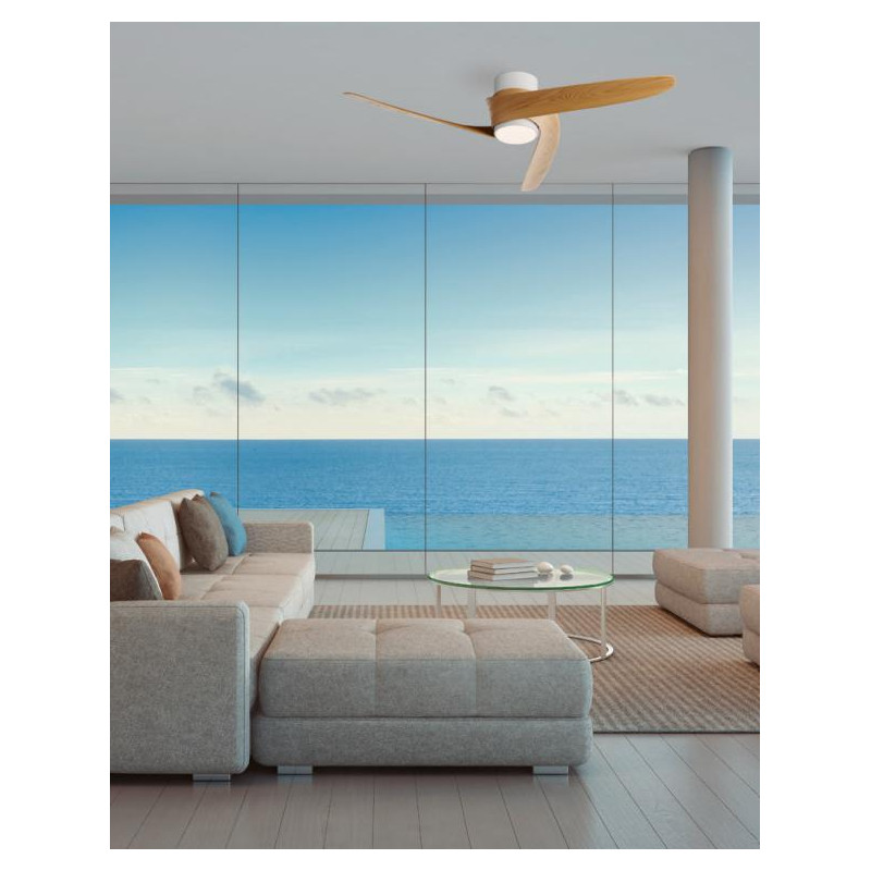 GROENLAND M PLAFON / VENTILADOR 24W BLANCO MADERA