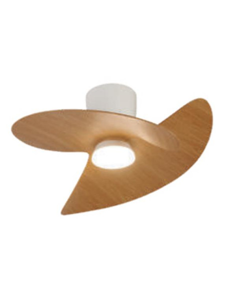 ONA  VENTILADOR CCT LED 18W BLANCO MADERA 70X34CM