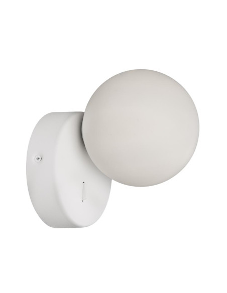 APLIQUE BASE CON INTERRUPTOR PARED 1 LUZ G9 BLANCO