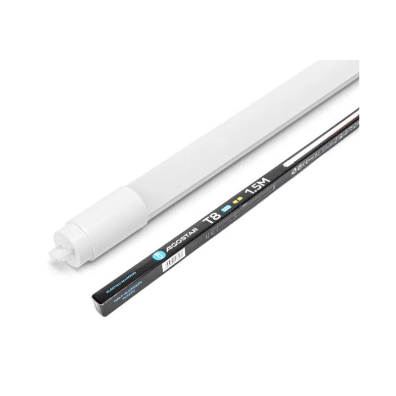 Tubo de luz LED T8 mitad aluminio mitad plástico 1