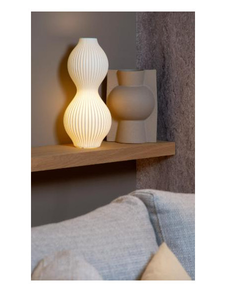 Lucide MOMORO - Lámpara de mesa - 1xE14 - Blanco