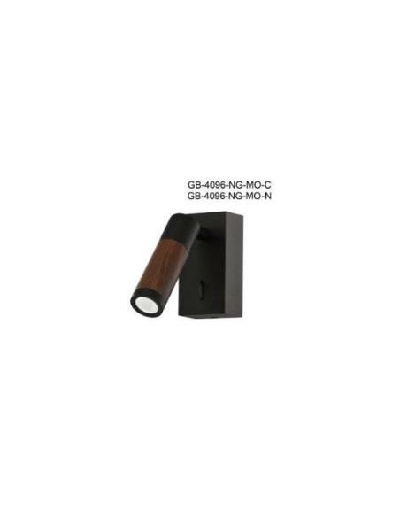 AP  BASE RECTANG  ALUM  NEGRO MAD  OSCURA 3000K