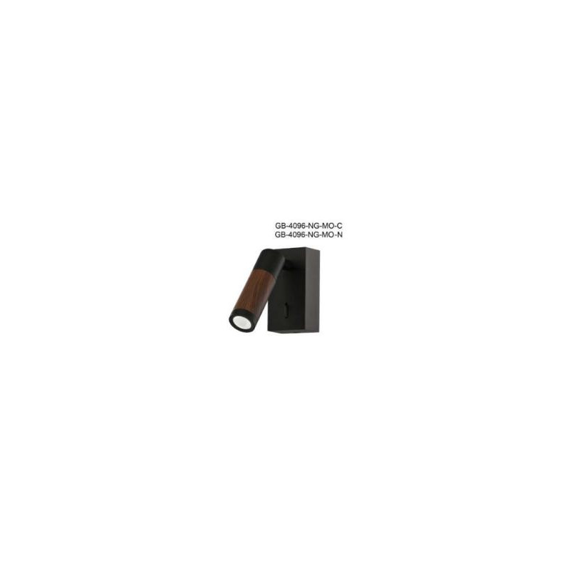 AP  BASE RECTANG  ALUM  NEGRO MAD  OSCURA 3000K