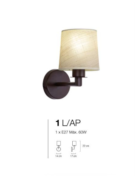 APLIQUE DE PARED GANTE NEGRO 