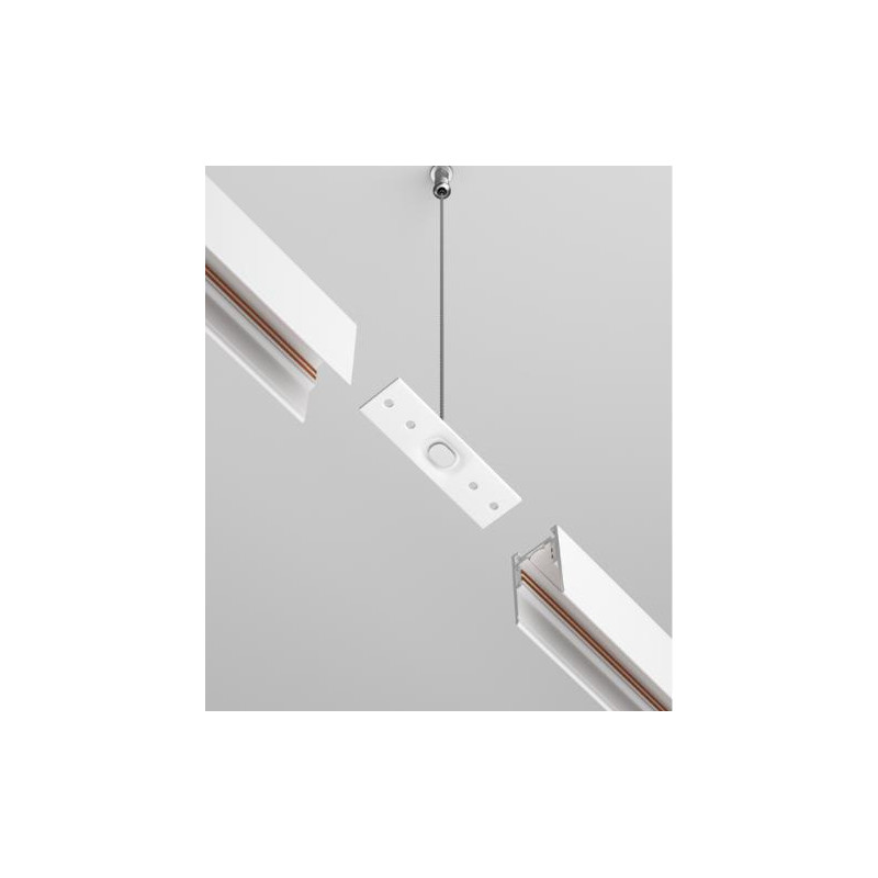Conector recto Exility carril superficial blanco