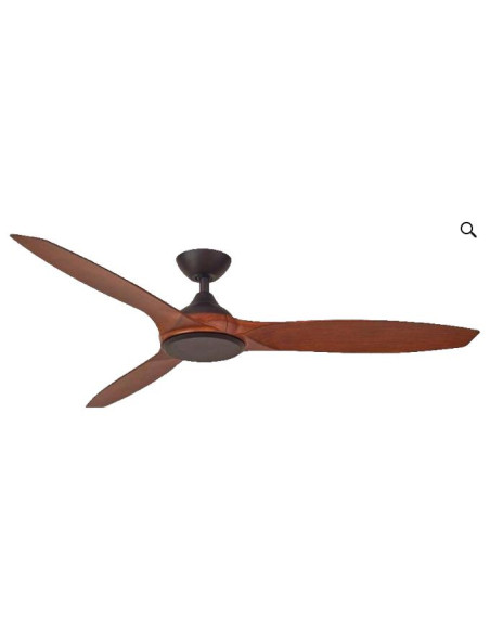 VENTILADOR NEWPORT DC NEGRO NOGAL PALA 1340 20W