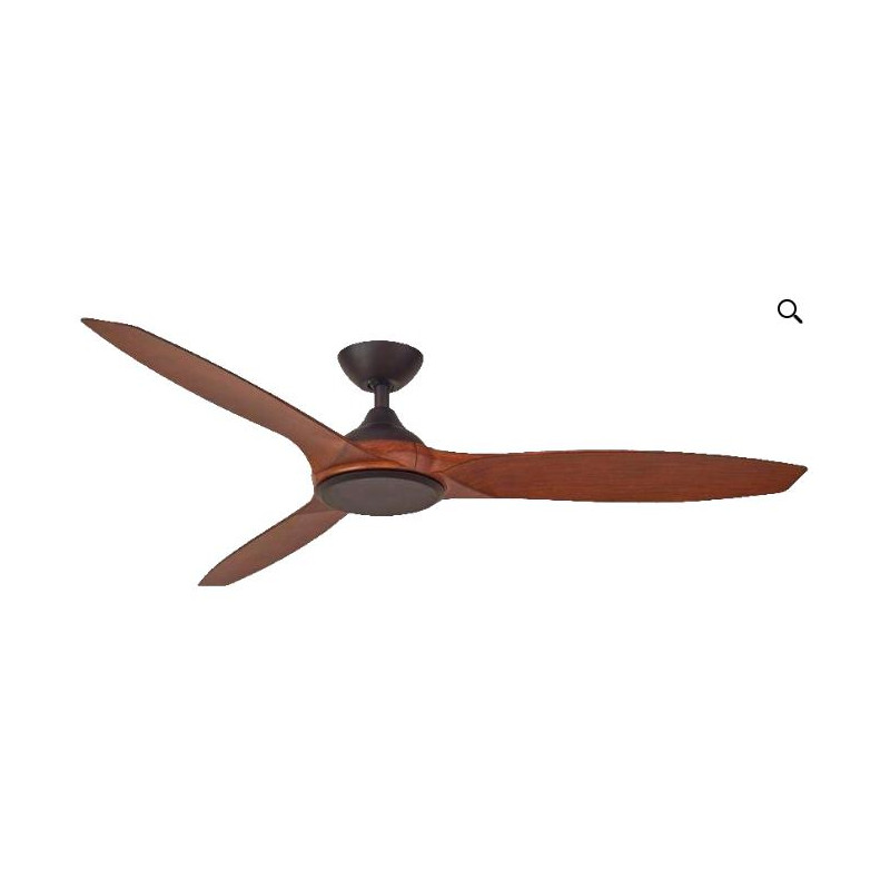 VENTILADOR NEWPORT DC NEGRO NOGAL PALA 1340 20W